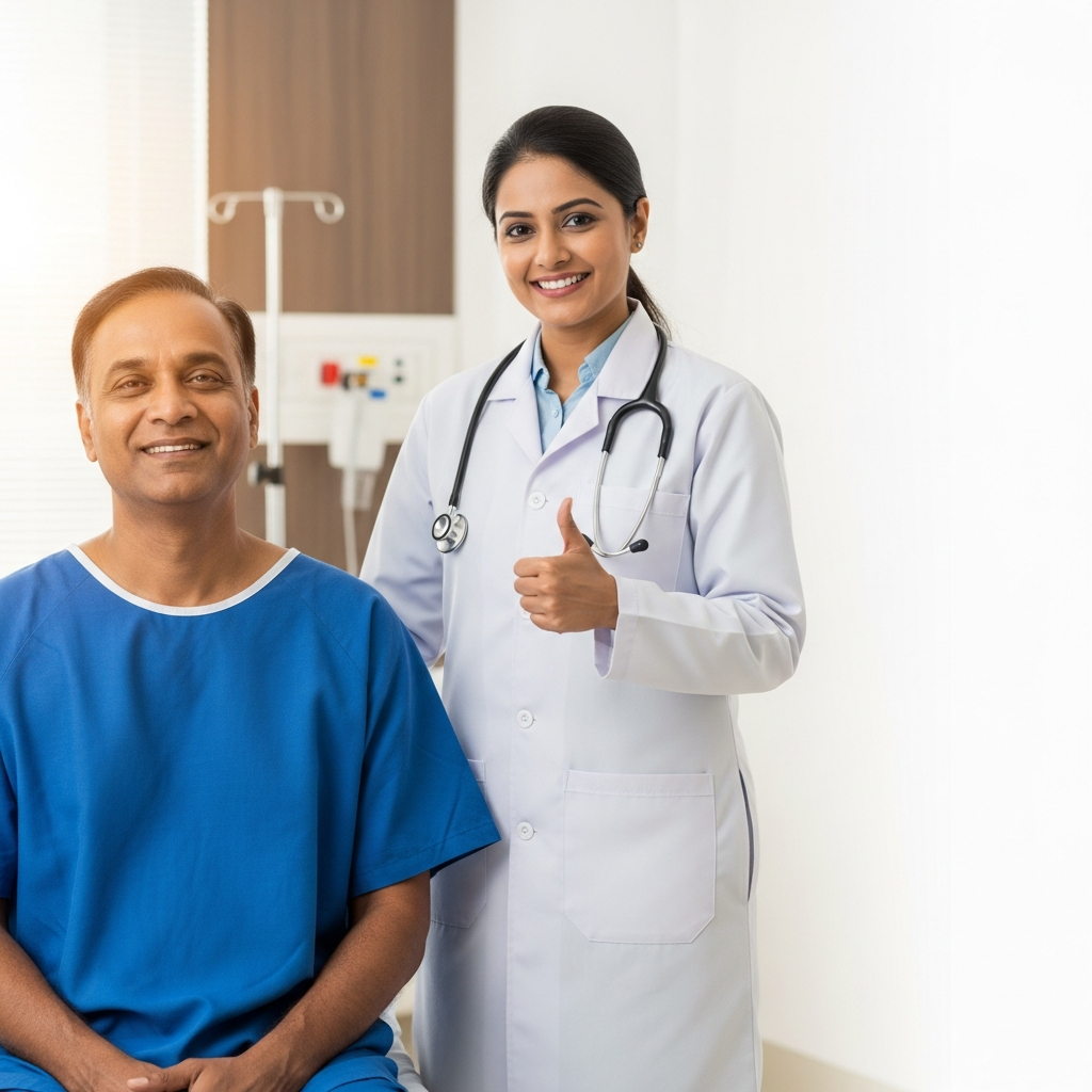 Indian Patients and Doctor at Chahal Hospital Bathinda Punjab